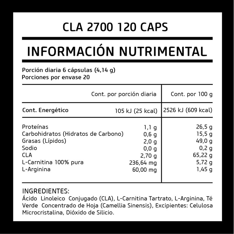 ProWinner | CLA-2700 120 caps | CLA, L- Carnitina, L-