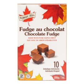 Turkey Hill Sugarbush Pure Canadian Maple Chocolate Fudge with All-Natural Ingredients and Delicious Sweetness, Individually Wrapped, (Pack of 1, 200g)