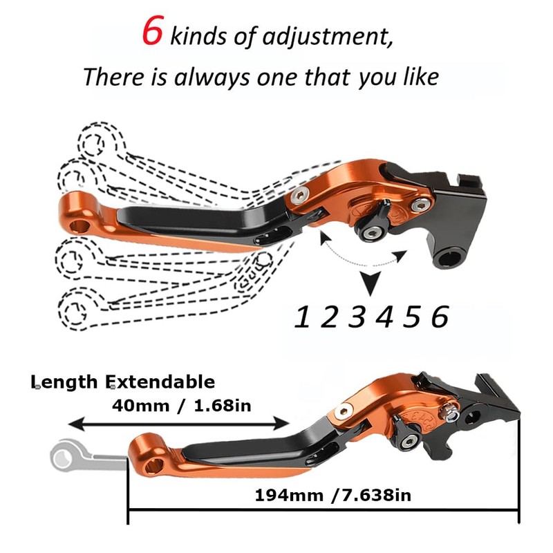 FREAXLL Duke 125 390 Brake Clutch Levers Set Foldable Extendable