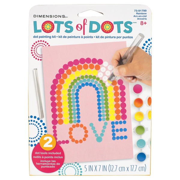 Dimensions Rainbow Dot Painting, Acrylic Paint, Ages 8 and up