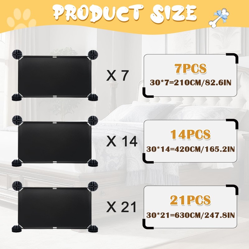 Under Bed Blocker for Pets 6.7" Height 83" Length in