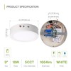 ASD 9 Inch LED Flush Mount Ceiling Light with Emergency