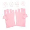 Baluue 2pairs Fingerless Uv Gloves for Nail Art Reusable Comfortable