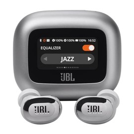 JBL Live Buds 3 Audífonos Inalámbricos NC Bluetooth, Drivers de 10mm, Reproducción 40 Horas, Pantalla Táctil - Plata