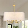 HLJYNJM 6-Light Drum Chandelier, 18'' Modern Farmhouse Gold Chandeliers for