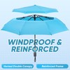 PTEROMY Windproof Compact Travel Umbrellas for Rain and Sun, Auto
