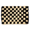 MACKENZIE-CHILDS Woven Check Entrance Mat, Decorative Outdoor Coir Doormat, 24"