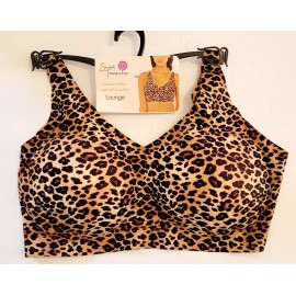 Secret Treasures Women's Bra, Cheetah Wirefree Super Soft Lounge  3XG
