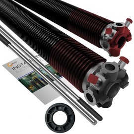 Garage Door Torsion Spring 234x2x27 for Left and Right Side of Garage Door with 1" Nylon Bushing and Winding Bars Precision E-Coating 5-Year Warranty Minimum 30,000 Cycles (Pair)