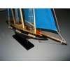 Atlantic Hand Made Wooden Model Sailing Ship 14" Blue Sail