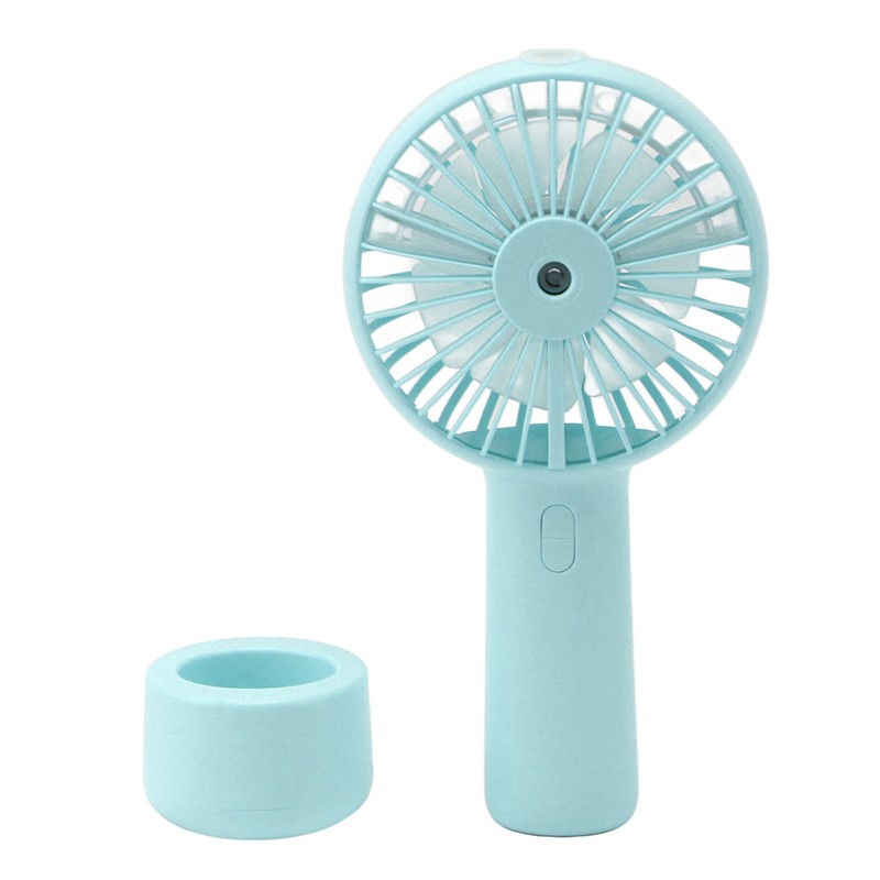 Handheld Misting Fan Quiet 2000mAh 3 Wind Speed 2 Spray
