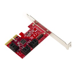 KALEA-INFORMATIQUE PCI Express PCIe 3.0 4x SATA 3.0 6 PORTS card. Multiplier Port support for up to 30 hard drives. UEFI support. ASM1166 chipset