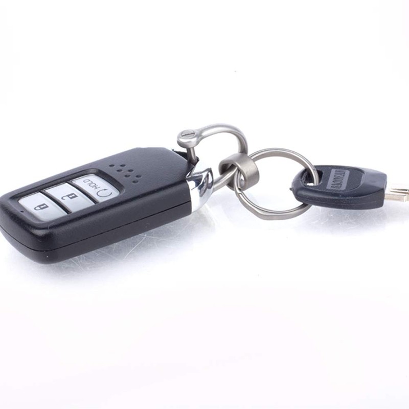 [TISUR] Titanium Key Ring, Men's, Side Push, Double Ring, Lightweight,