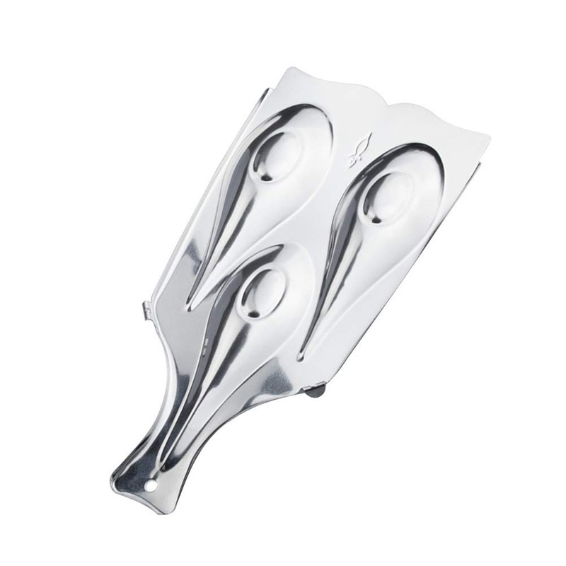 DOITOOL Soup Spoons, 3 Cavities Spoon Rest Stainless Steel Spoon