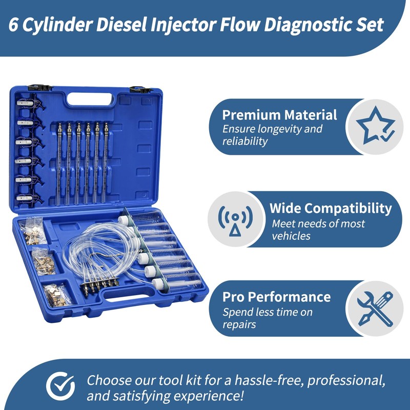 Bicos 6 Cylinder Diesel Injector Flow Diagnostic Set Fuel Injectors
