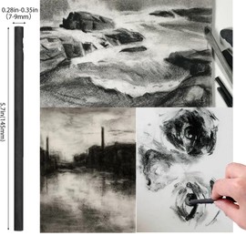 50 willow charcoal stick, Drawing Charcoal for Sketching and Drawing Art Sketch Artists Supplies, Beginners, Great for Sketching, Drawing, and Shading， 5.7 Inch in Length ，Approx in Diameter(7-9 mm)