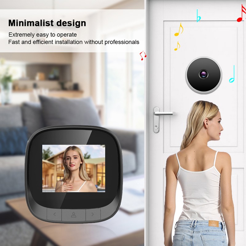 2.4in Smart Visual Door Viewer Digital Video Peephole Security Eye