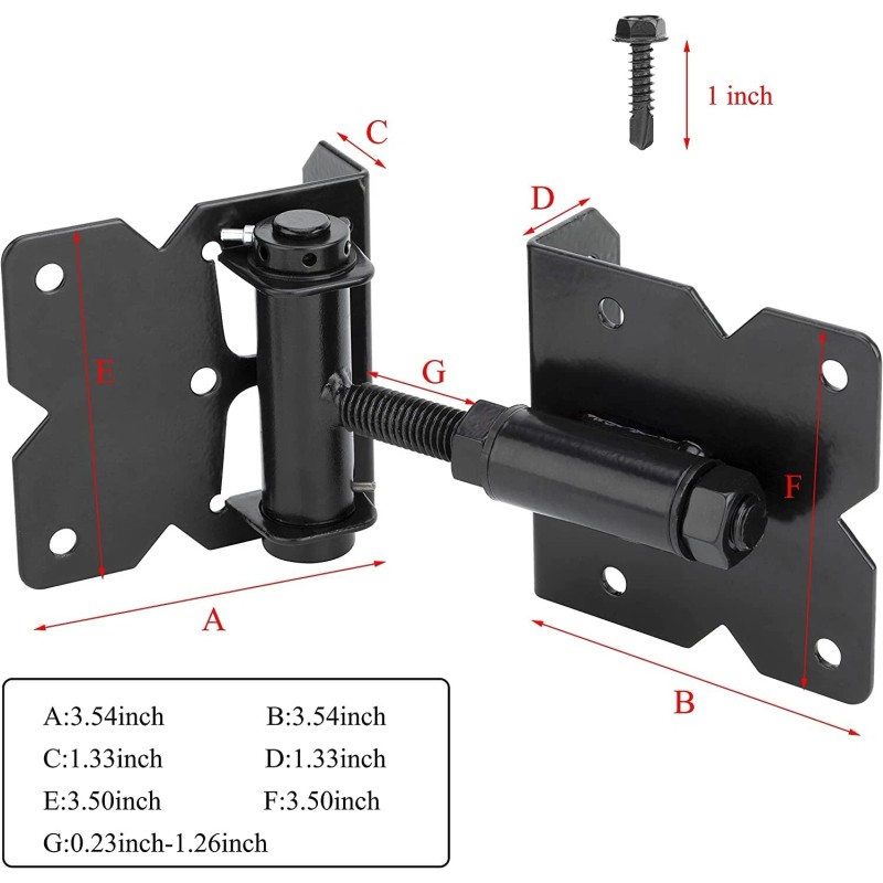 Nationwide Industries - Standard Self Closing Adjustable Steel Hinge Set