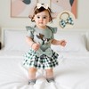 KtwHarnu Hunting Baby Girl Clothes Mallard Duck Ruffle Short Sleeve