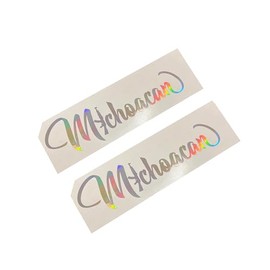 Set of 2 Michoacan 9" AK-47 Rifle Mexico Estados Emblema Decal OIL SLICK for Car Truck SUV Window USA Stickers Mexico MICH