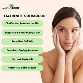 Basil Oil 100% Pure and Natural, Essential Oil 10ml Glass Bottle