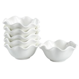 Iyulania 1.6 oz Mini Pinch Bowls, Set of 6 Wavy Small Bowls for Sauces, Dippings, Charcuterie, Condiments, Snacks