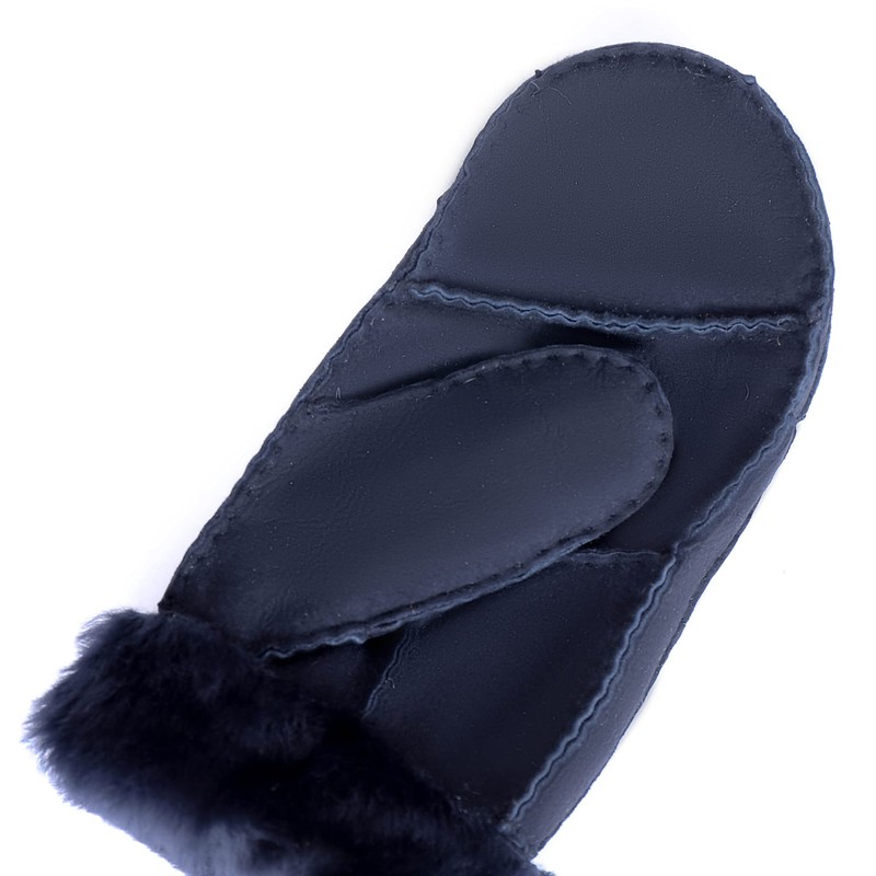 Vaisiteng Women's Double Face Sheepskin Gloves Warm Shearing Leather Mittens