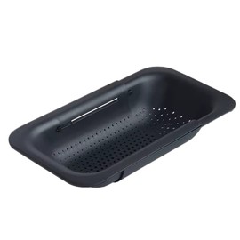 Dreamroo Collapsible Multi-purpose Colander - Over the sink strainer basket - Wash, Drain and Dry - Extendable 14.5-19.5 in - Black