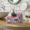 Relaxdays 4 Compartments Plastic Desk Organizer & Cosmetic Storage Portable