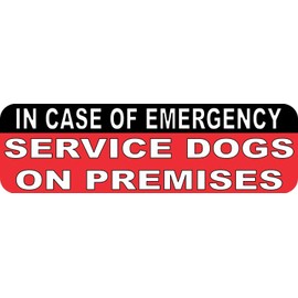 StickerTalk Service Dogs on Premises Vinyl Sticker, 10 inches by 3 inches
