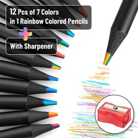 Mr. Pen- Rainbow Pencils, 12 Pack, 7 Color in 1 Colored Pencil with Sharpener, Fun Pencils