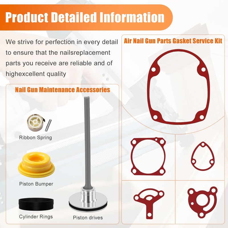 877-323 Tools Parts Gasket Kit, Gasket Tools Air Nail Gun