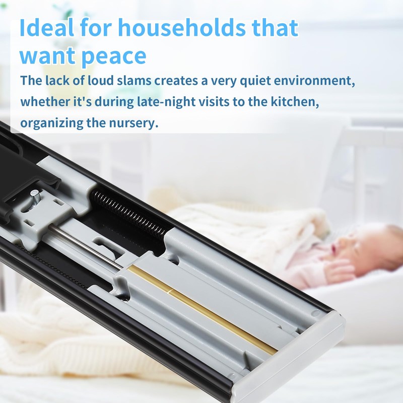 VAGUDE Soft Close Drawer Slides 1 Pair Full Extension 12