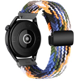 [XYTYJQ] Watch Band, 20mm 22mm Nylon Watch Strap, Soft Breathable Nylon Weave Folding Clasp Magnetic Strap, 22 mm