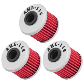 AHL [3pcs] Motorcycle Oil Filter for Honda CRF150F/CRF150R/CRF250L/CRF250R/CRF250X/CRF450/CRF450RX/CRF450X/TRX450ER/TRX450R and More Car Oil Element 15412MEN671 Durability Repair Spare