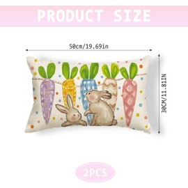 X Pillow Cover Collection: Springtime Easter Pillows - Set of 2 Unique Geometric Designs for Festive Home Décor