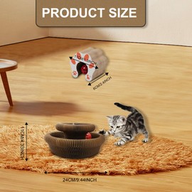 Magnetic Cat Scratchers with Bell Ball Foldable Cat Scratching Board for Cat Toys Reinforced Cardboard Cat Scratchers Can Transform Multiple Shapes Cat Toys for Indoor Cats Adult