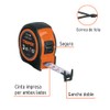 Truper FCG-3M, Flexómetro compacto contra impactos 3 m cinta 16