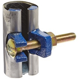 Smith-Blair - 24500010503000 Stainless Steel Repair Clamp, Redi-Clamp, Carbon Steel Bolt, 1 Bolt, 3" Length, 3/4" Pipe Size