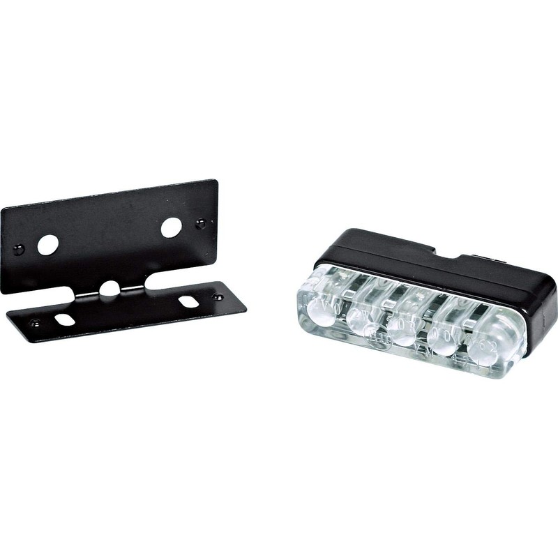256-035 Mini LED License Plate Light E-Approved Black