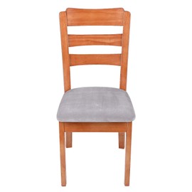 smiry Stretch Chair Seat Covers for Dining Room, Velvet Dining Chair Seat Protectors Chair Slipcovers, Set of 4, Light Grey