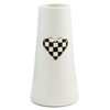 MACKENZIE-CHILDS Ceramic Vase, Unique Decorative Vase, Tall, Black-and-White Courtly Check
