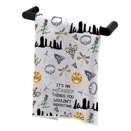 BDPWSS Outlander Kitchen Towel Scottish Thistle Gifts It's an Outlander Things You Wouldn't Understand Scottish Fans Gift (Outlander Things TWCA)