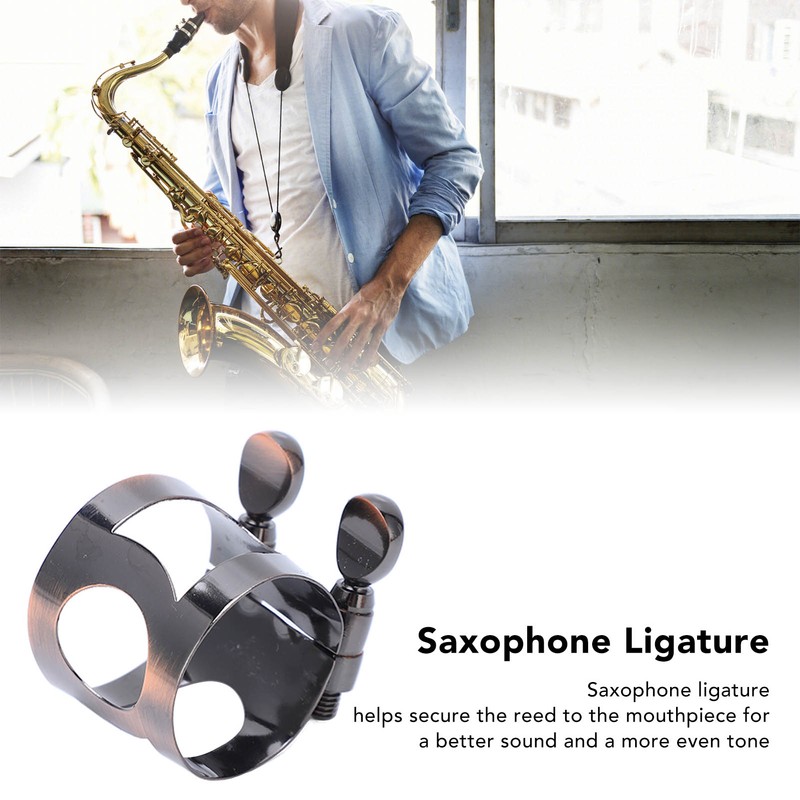 Saxophone Ligature Mouthpiece Fastener Sax Metal Clip Musical Instrument Accessories