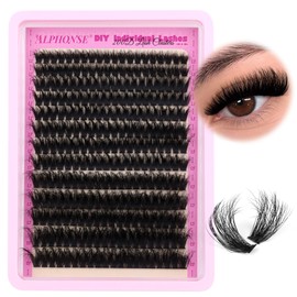 Fluffy Lash Clusters Wispy 12-20mm Cluster Eyelash Extensions 200D Thick Volume Individual Lashes D Curl Eyelash Clusters 260pcs DIY Lash Extension for Beginners by ALPHONSE