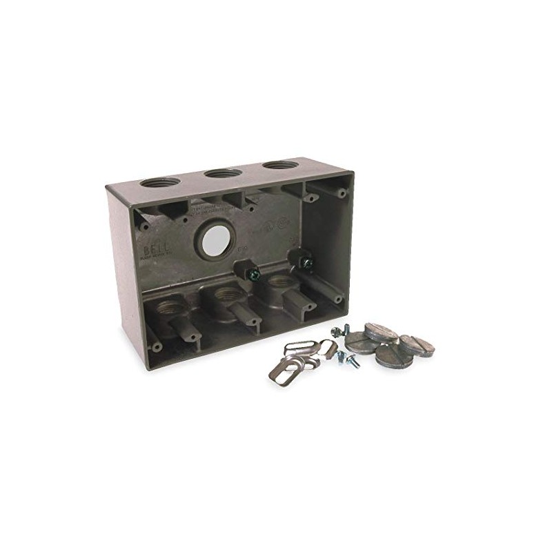 BELL 5390-0 3-Gang Weatherproof Deep Box, Seven 3/4 in. Threaded