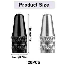 Pack of 20 French Bicycle Valve Caps, French Tyre Valve Caps, Aluminium French Bicycle Valve Caps, French Bicycle Valve Cap