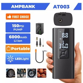 AMPBANK 150 PSI Tire Inflator Car Air Pump Compressor Electric Portable AMPBANK AT003