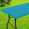 Smiry Rectangle Picnic Table Cloth, Waterproof Elastic Fitted Tablecloths for