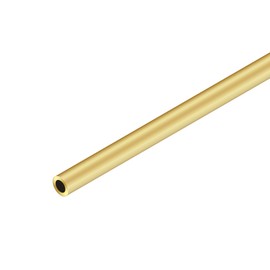 iMeistek Brass Tube, 8mm OD x 1.5mm Wall Thickness 300mm Length Seamless Straight Round Metal Tubing for DIY Handicrafts